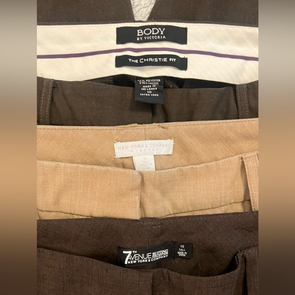 đź‘– Tailored Trio: Workwear Trouser Bundle | Size 10 Tall/Extra Long | EUC - Picture 2 of 13